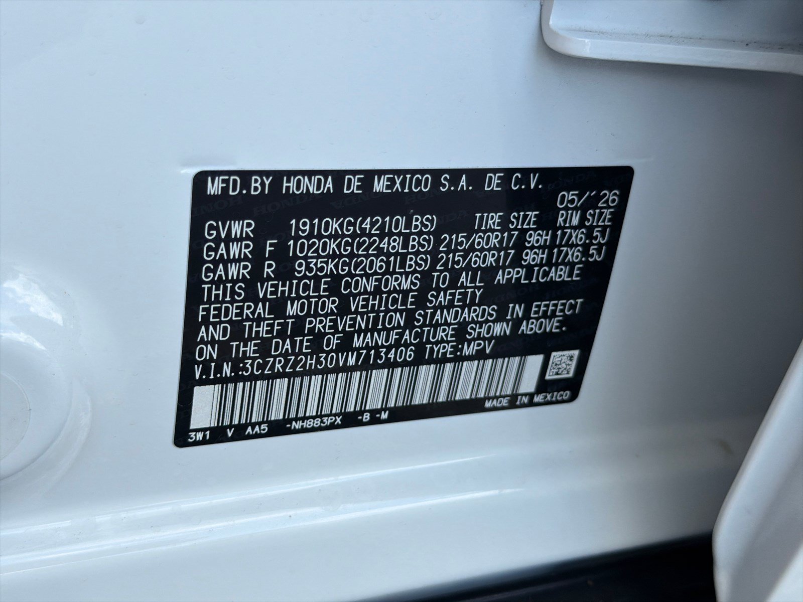 New 2027 Platinum White Pearl Honda LX image 25