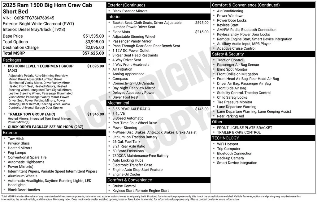 2025 RAM 1500 Big Horn/Lone Star - Photo 6