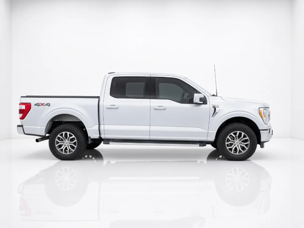 Used 2021 Space White Metallic Ford LARIAT image 5