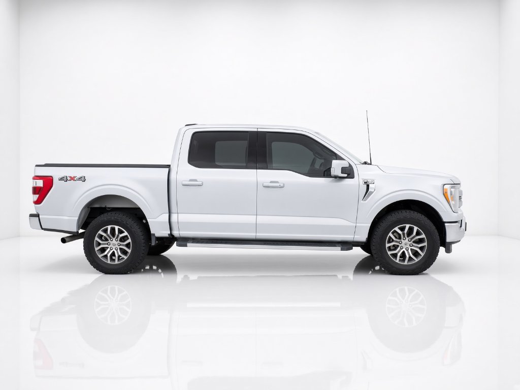 Used 2021 Space White Metallic Ford LARIAT image 5