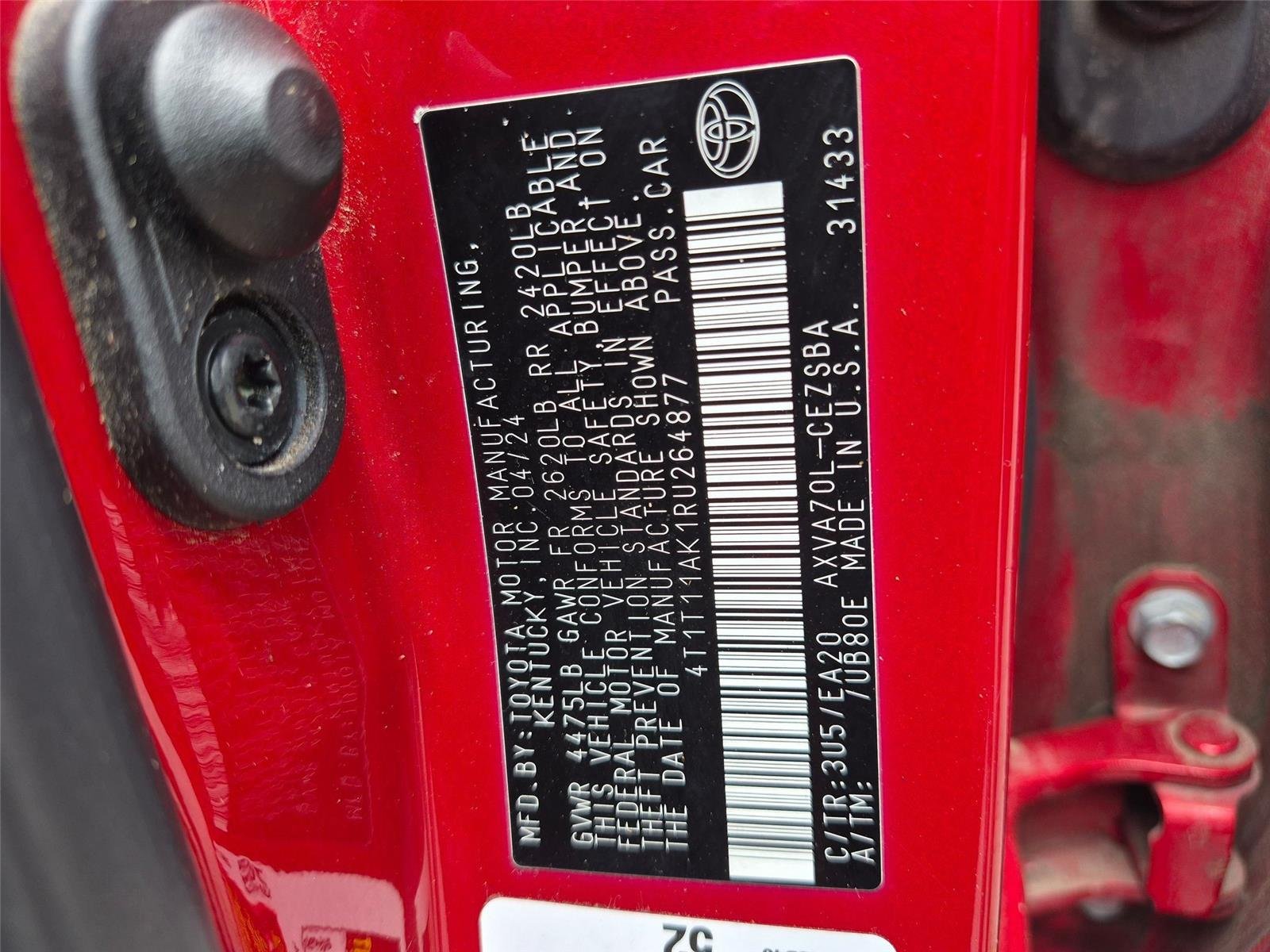 Used 2024 Supersonic Red Toyota SE image 15