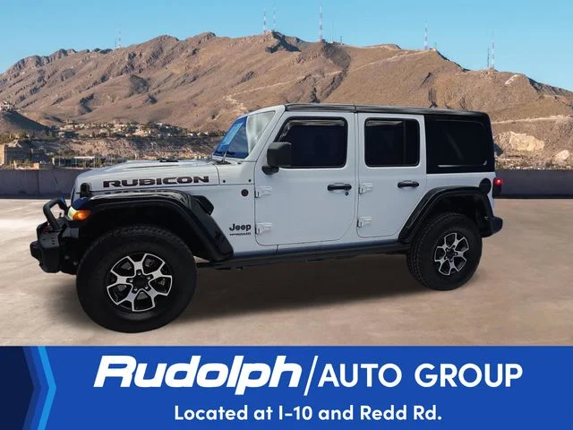 Used 2022 Bright White Clearcoat Jeep Unlimited Rubicon image 2