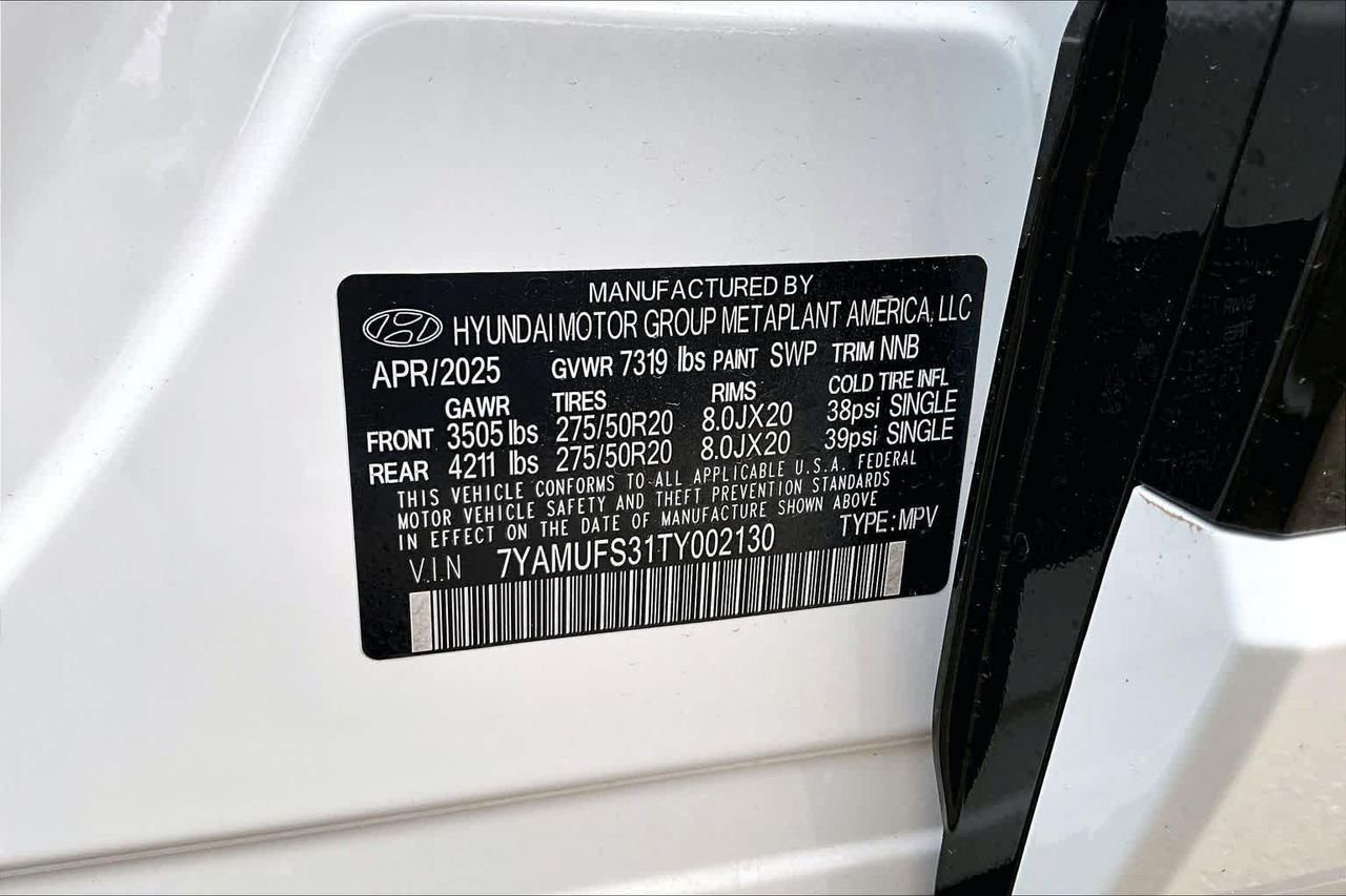New 2026 Snow White Pearl Hyundai SEL image 20