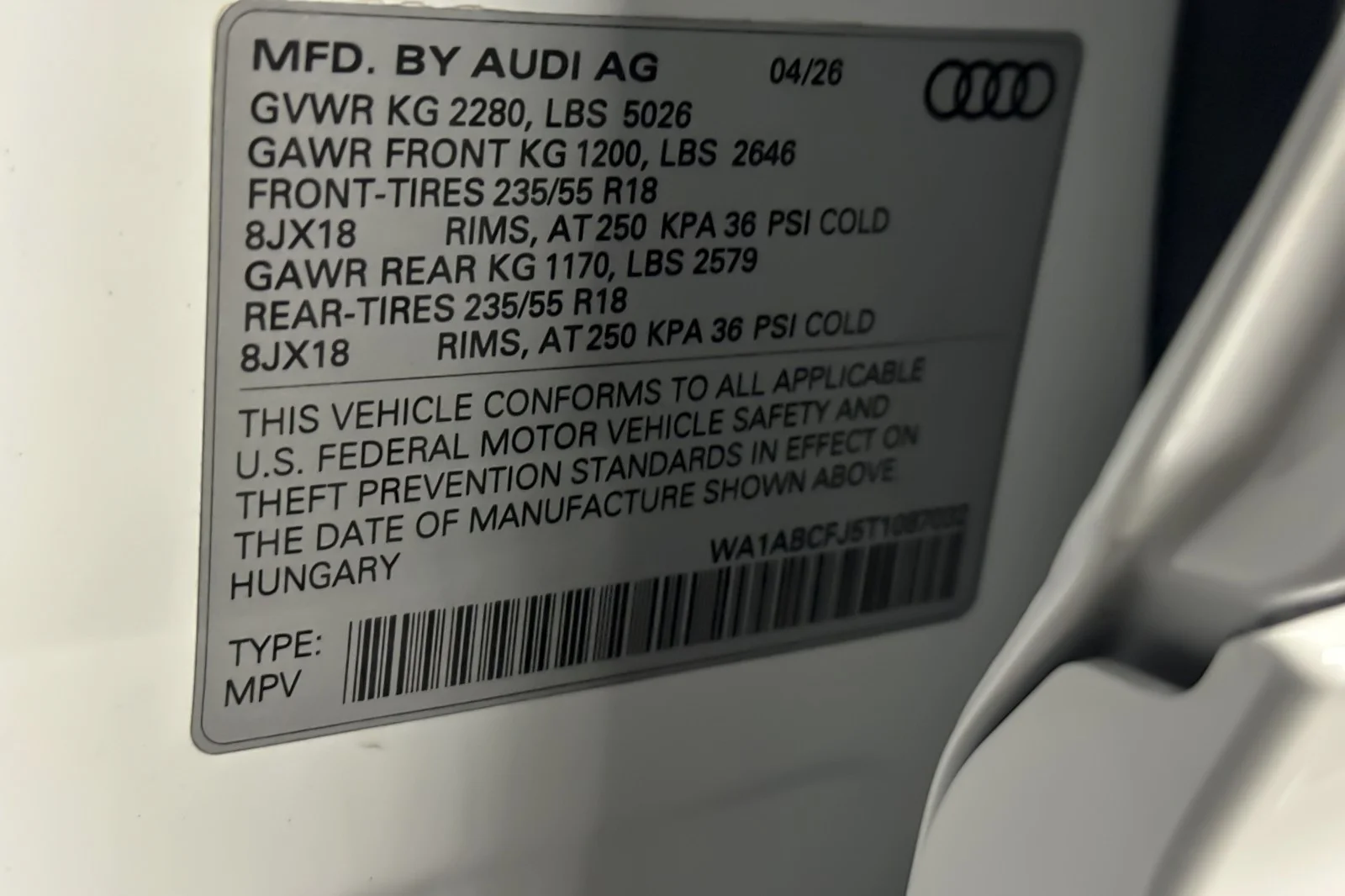 New 2026 Arkona White Audi S line quattro image 24