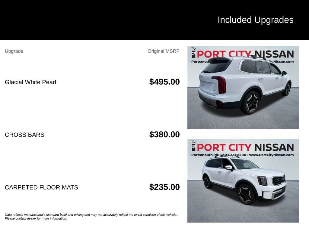 Used 2025 White Pearl Kia S w/leather, sunroof & 3rd row image 6