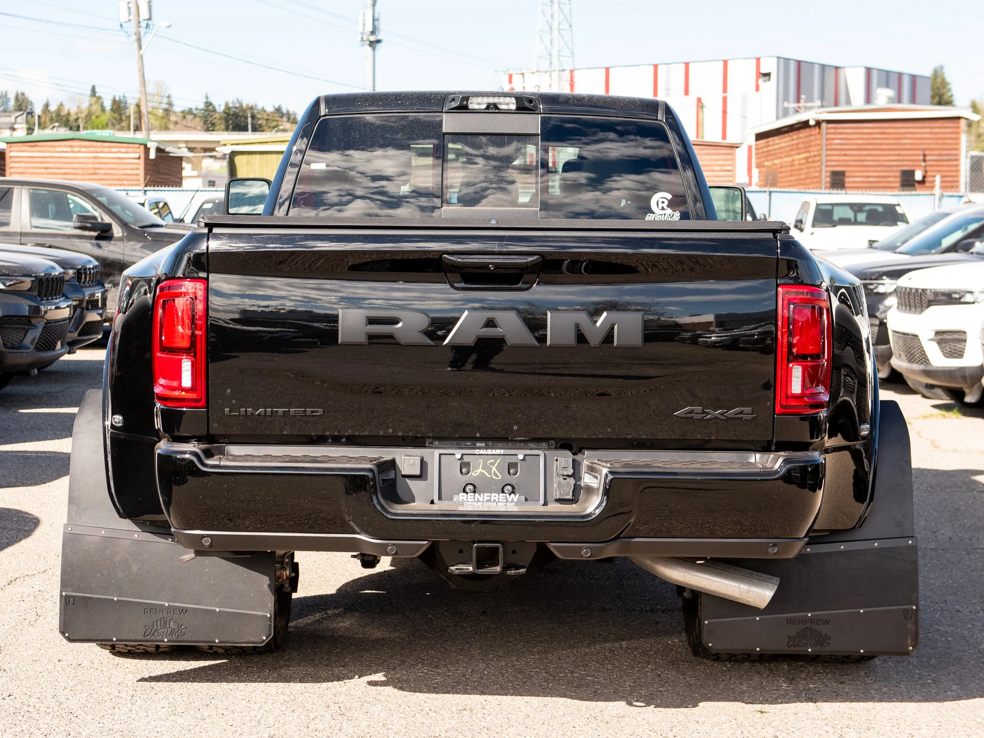 Used 2026 Black RAM Limited* Mega Cab Dually, 20 Inch Mayhem Wheels, 33 Inch Tires, Trigger Industries Mudflaps image 6