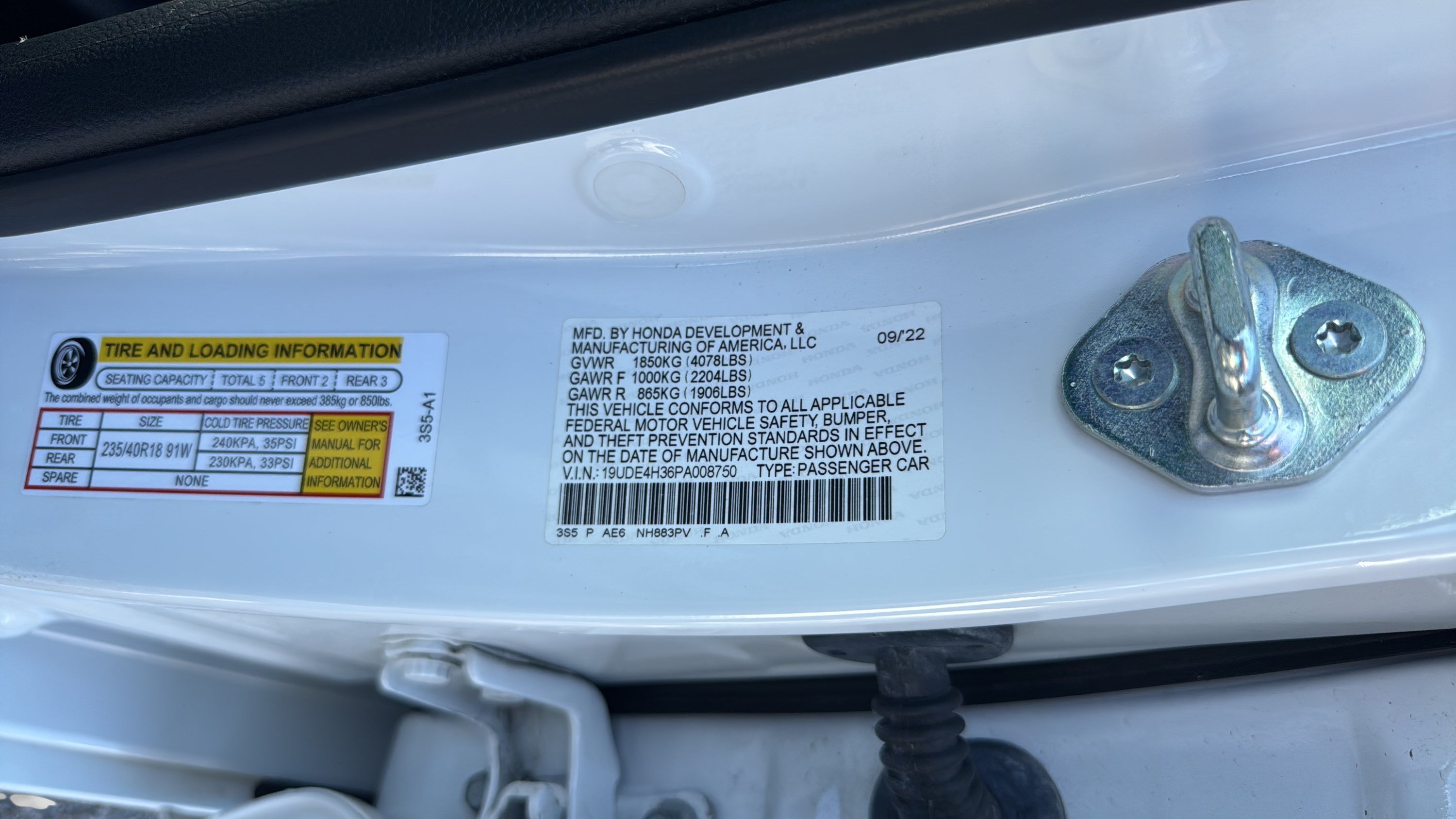 Certified Used 2023 Platinum White Pearl Acura A-SPEC image 67
