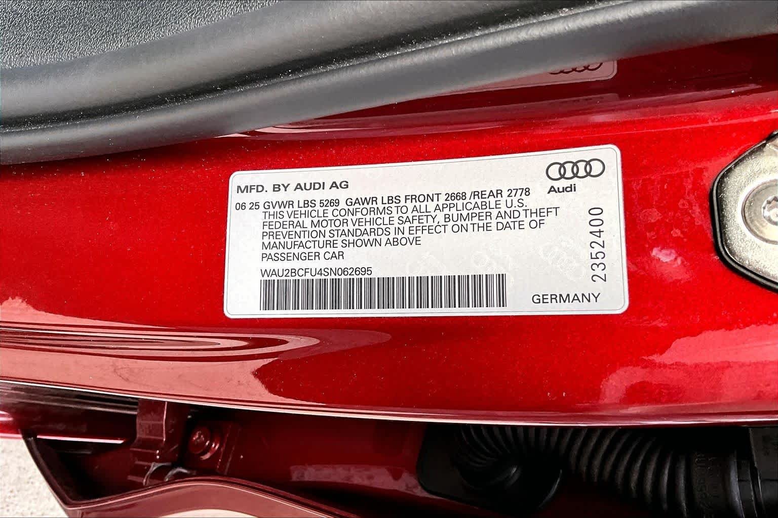 Used 2025 Grenadine Red Metallic Audi Premium Plus image 34