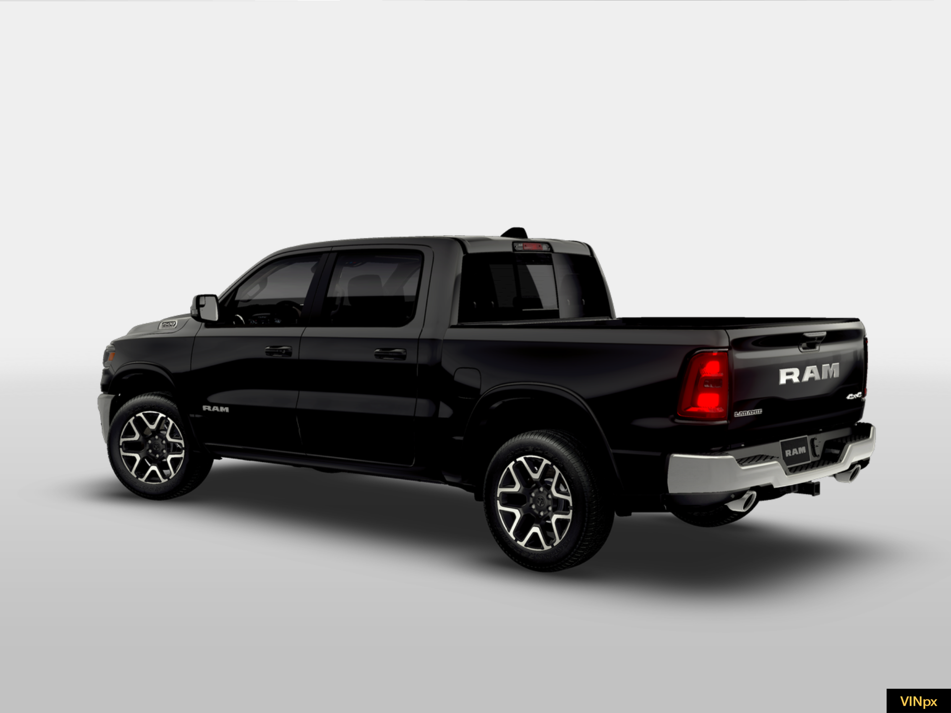 New 2026 Diamond Black Crystal Pearl-Coat Exterior Paint RAM LARAMIE image 4