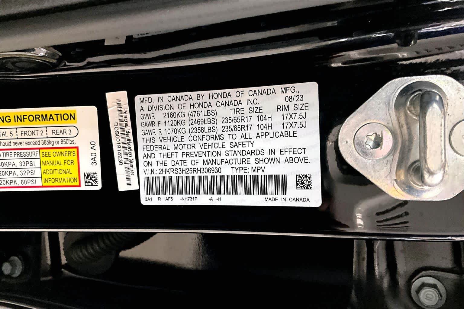 Used 2024 Crystal Black Pearl Honda LX image 31