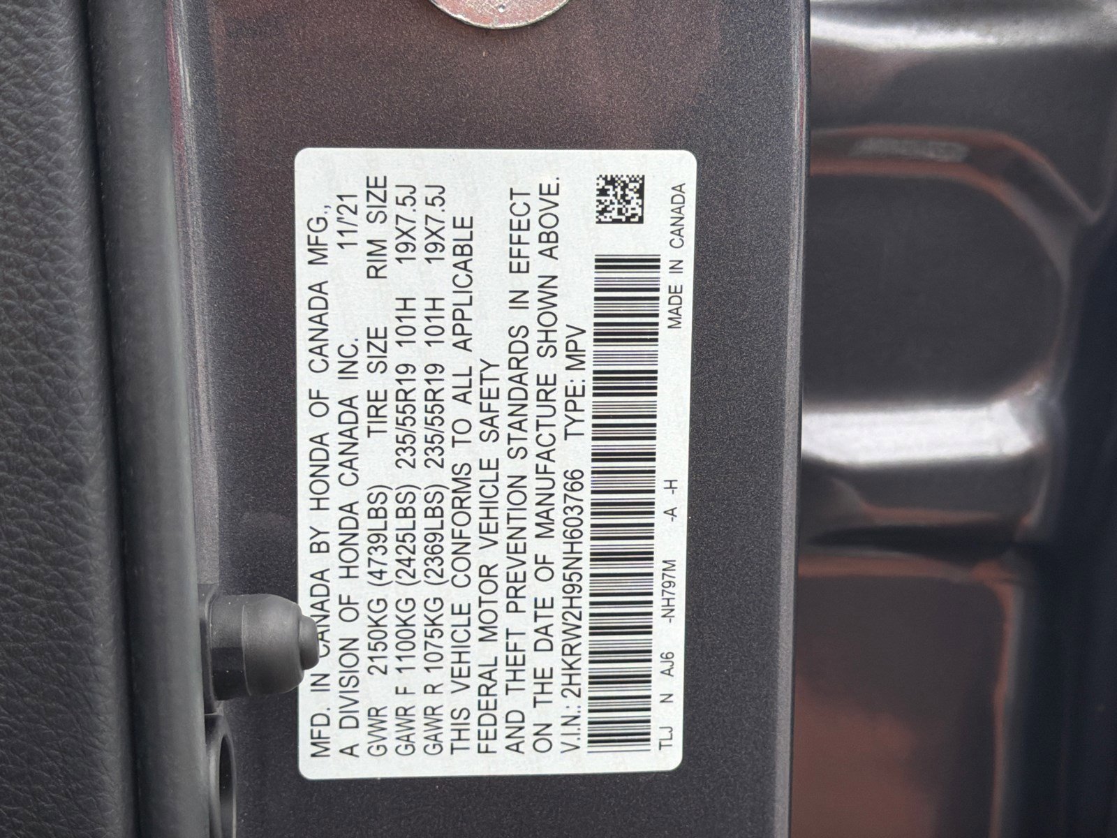Used 2022 Modern Steel Metallic Honda Touring image 35