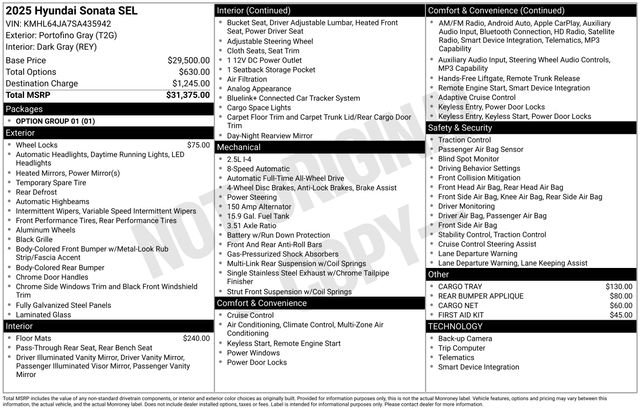 Used 2025 Gray Hyundai SEL image 24