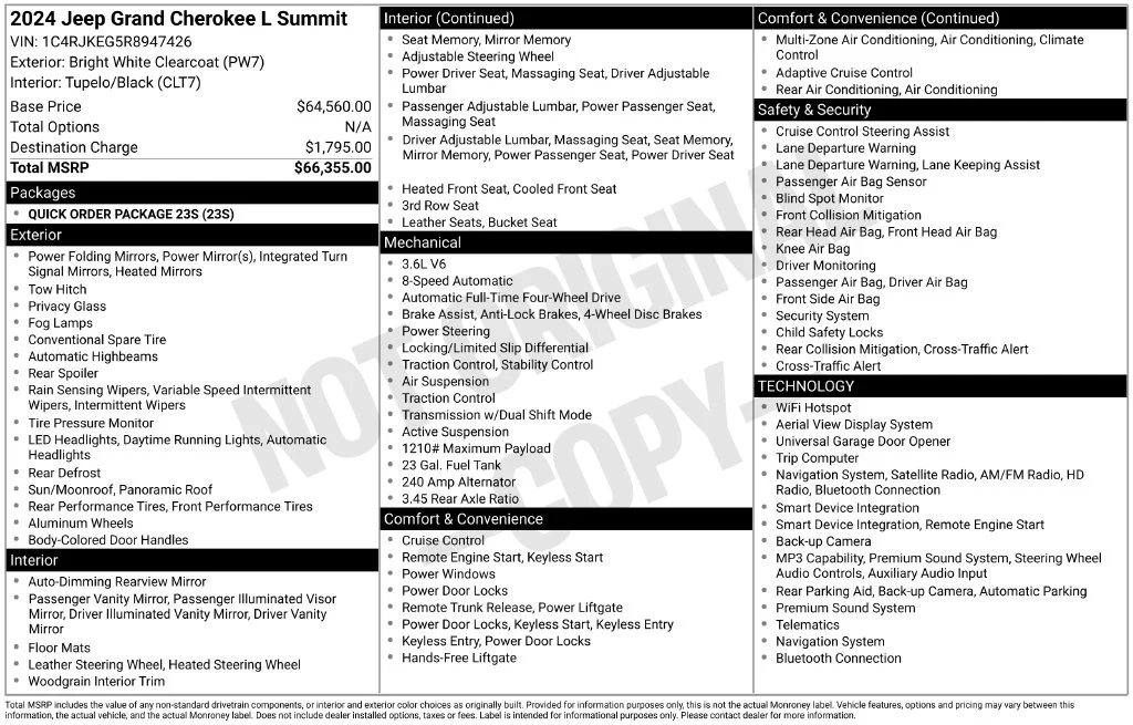 Certified Used 2024 White Jeep Summit image 7