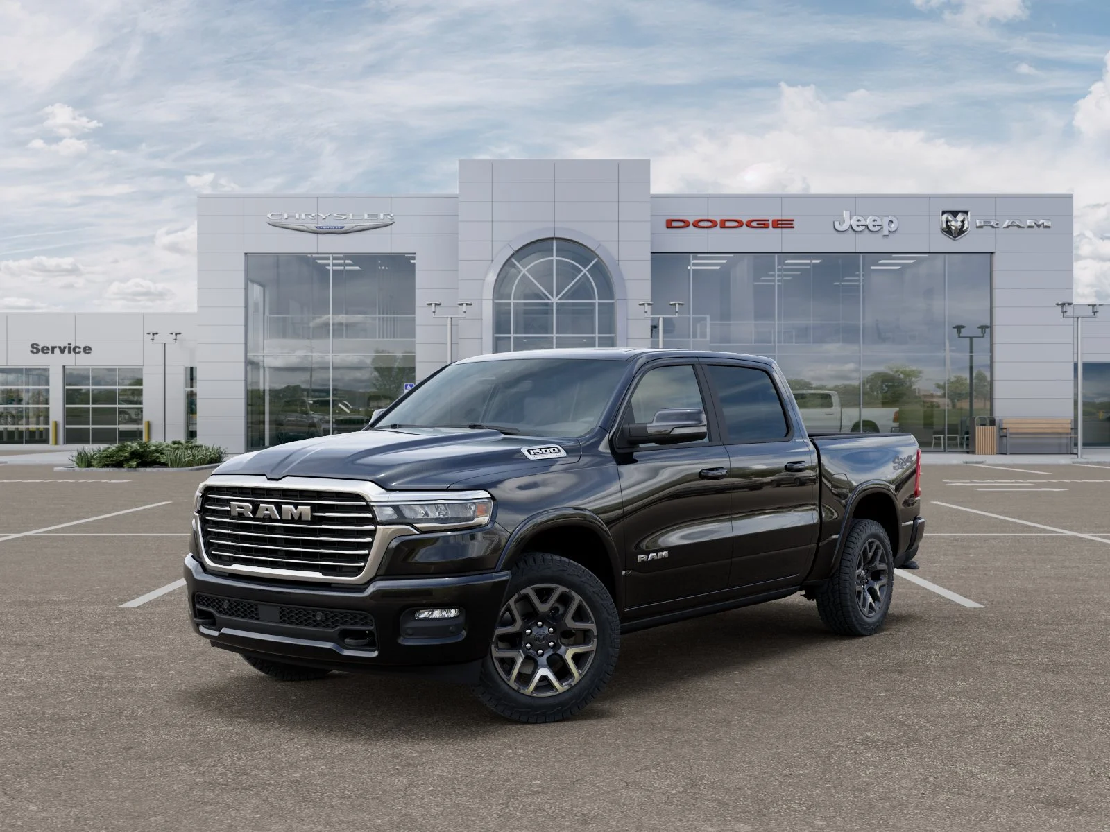 New 2026 Diamond Black Crystal Pearl-Coat Exterior Paint RAM Laramie image 28
