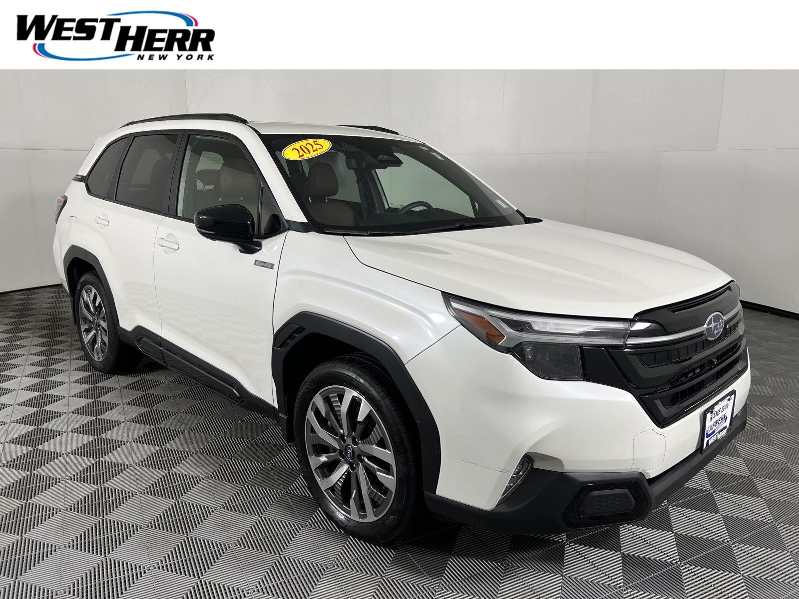 Used 2025 Crystal White Pearl Subaru Touring Hybrid image 1