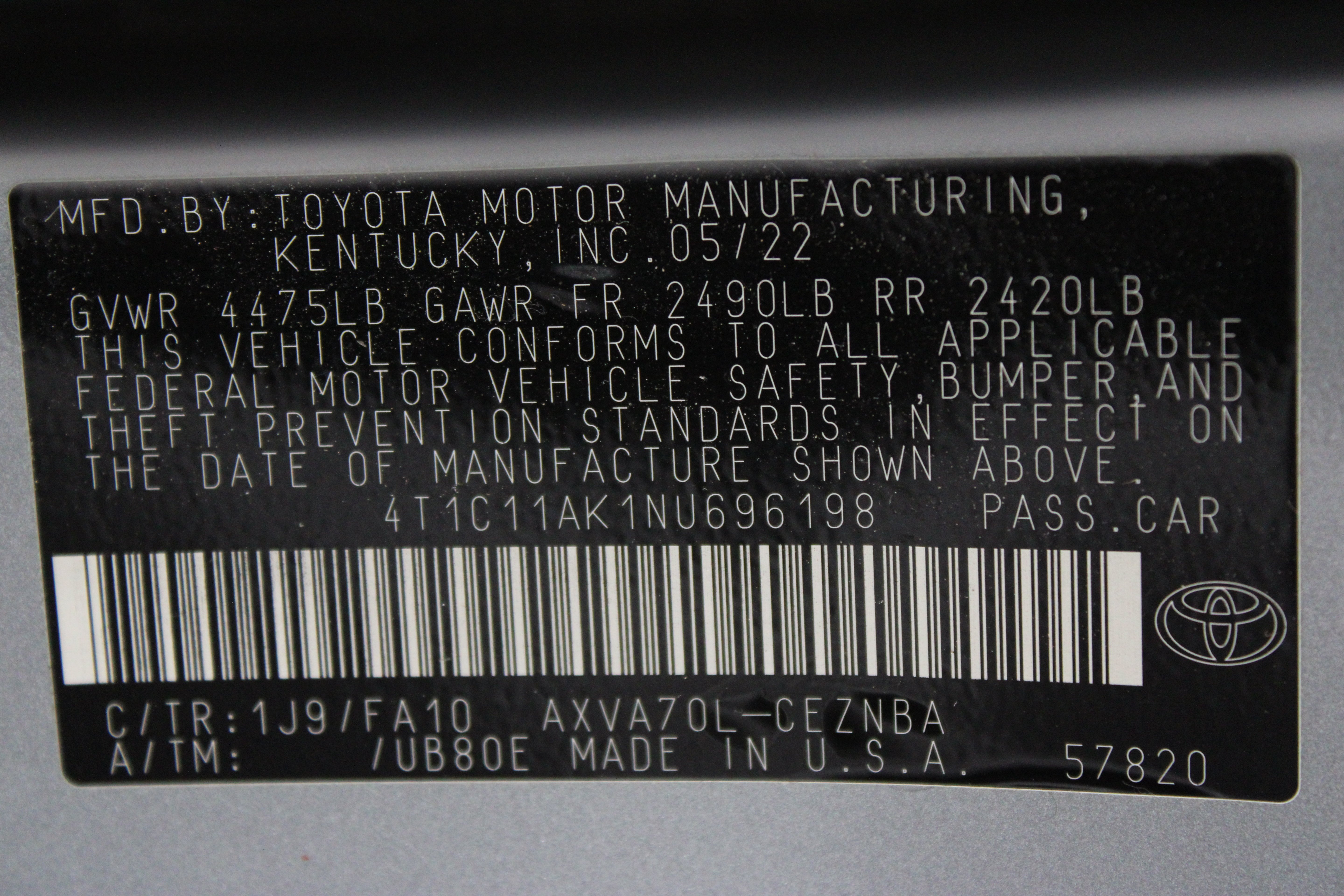 Certified Used 2022 Celestial Silver Metallic Toyota LE 2.5L image 38
