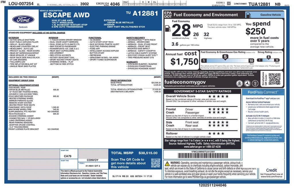 New 2026 Vapor Blue Metallic Ford ST-Line image 33