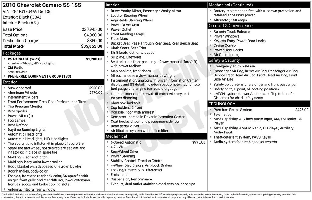 Used 2010 Black Chevrolet SS image 4