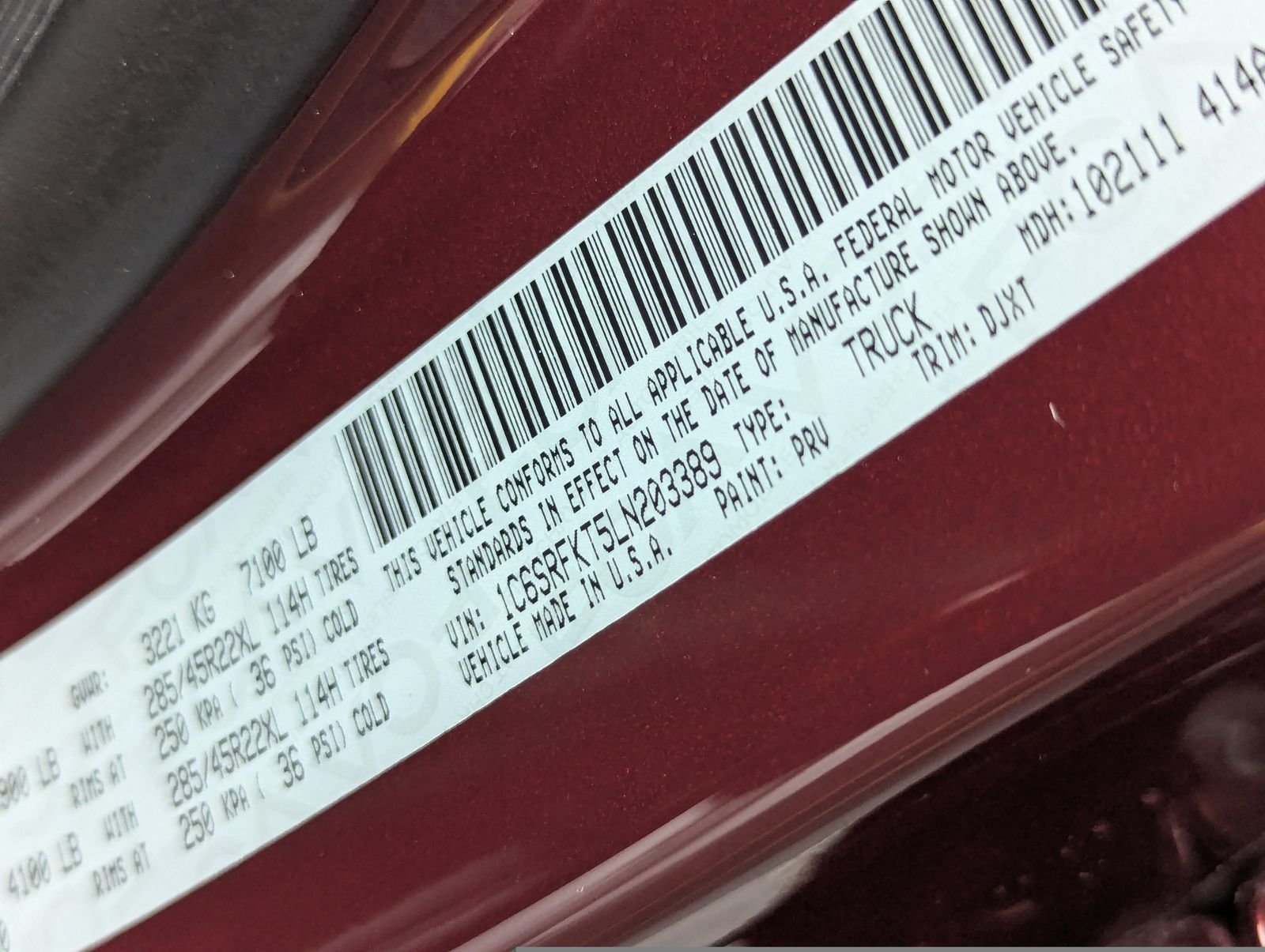 Used 2020 Red Ram Limited image 43