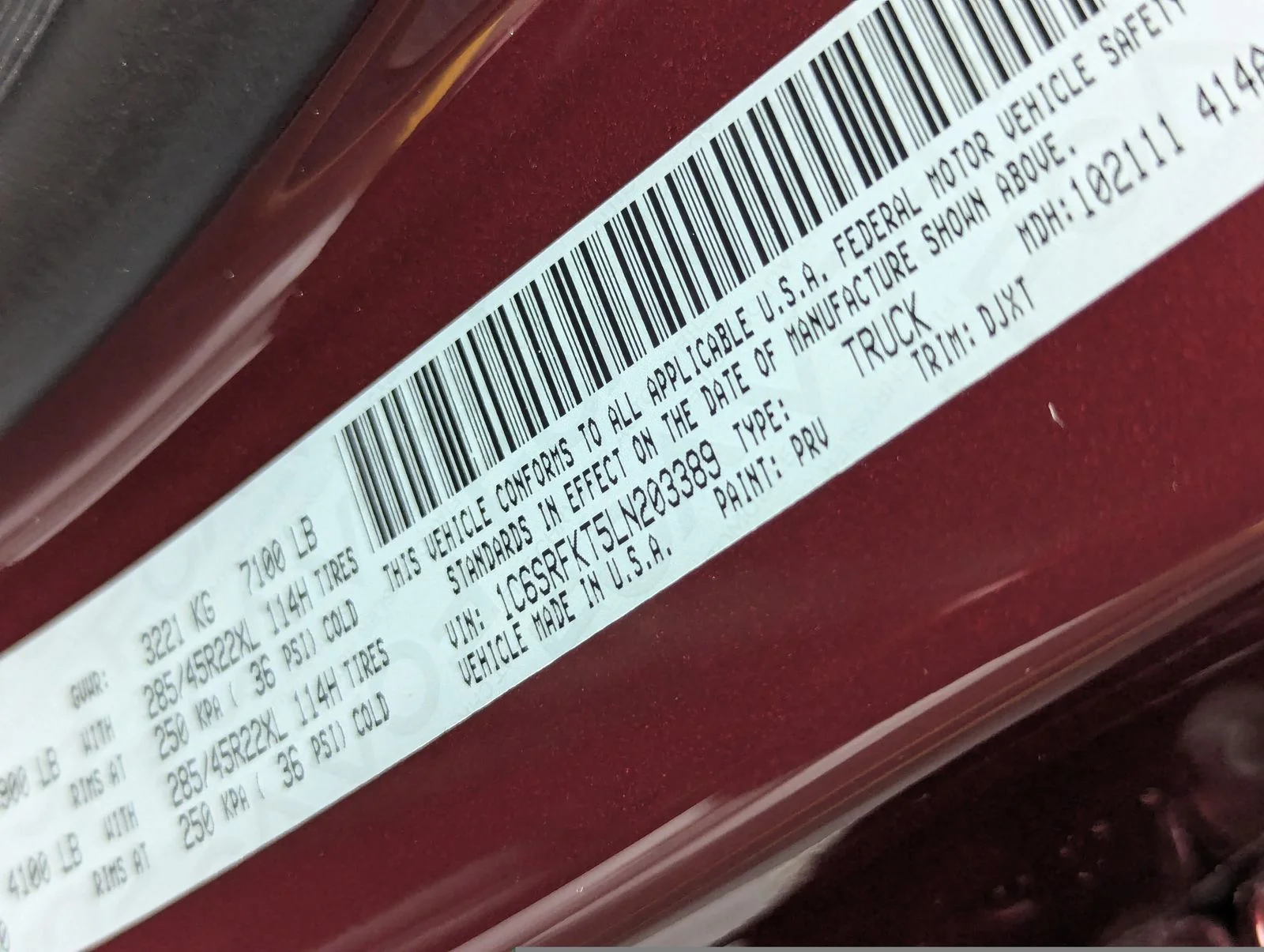 Used 2020 Red Ram Limited image 44