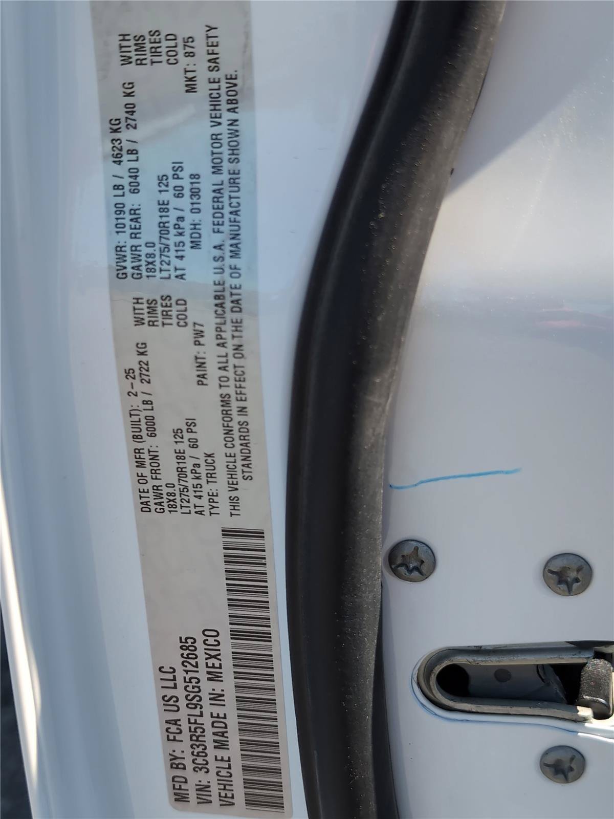 New 2025 Bright White Clear-Coat Exterior Paint RAM Laramie image 13