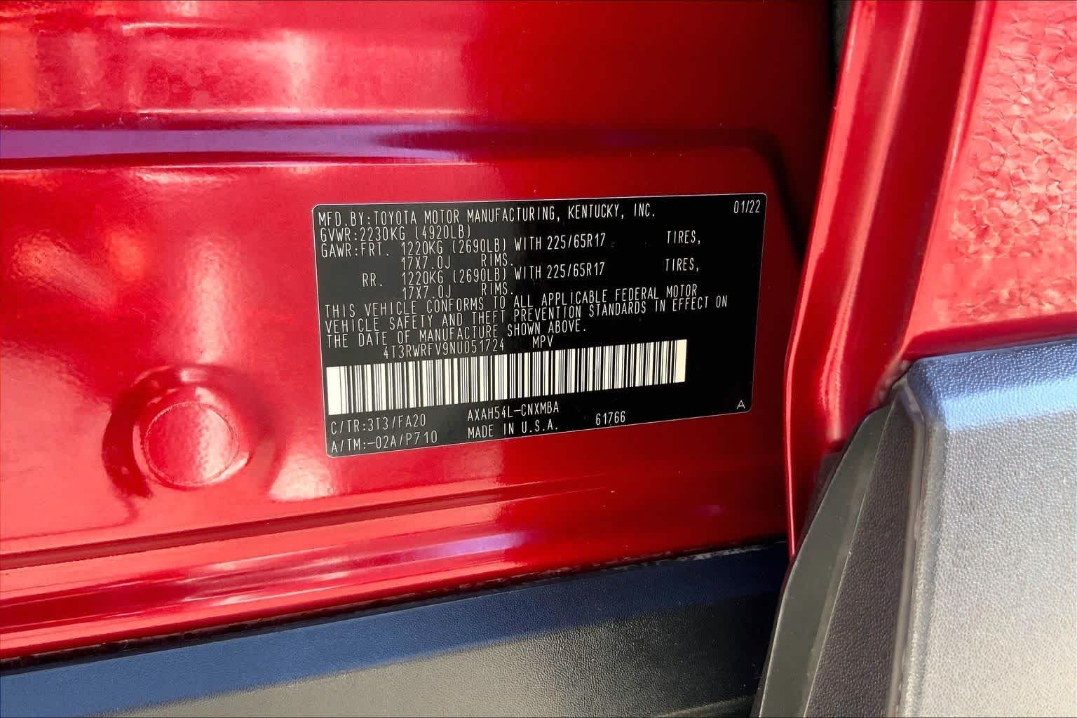 Used 2022 Ruby Flare Pearl Toyota Hybrid XLE image 36