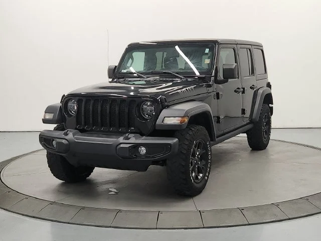 Used 2021 Black Clearcoat Jeep Unlimited Willys image 3