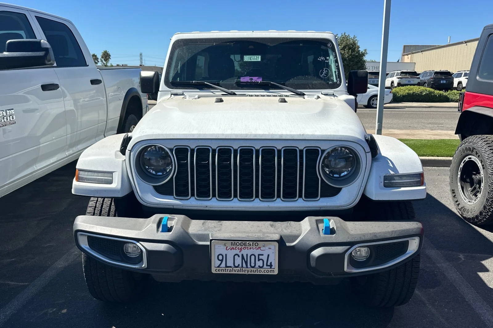 Used 2024 Bright White Clearcoat Jeep Sahara image 3