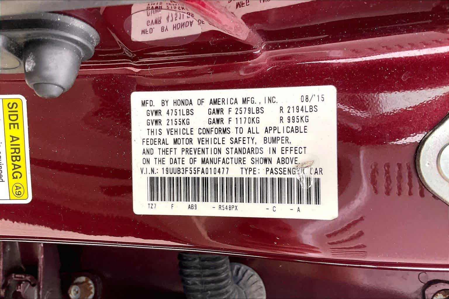 Used 2015 Basque Red Pearl II Acura V6 Tech image 33