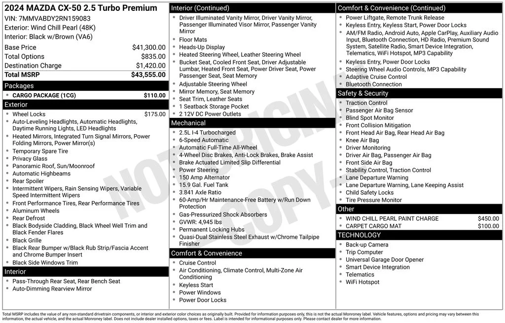 Certified Used 2024 Beige Mazda 2.5 Turbo Premium Package image 25