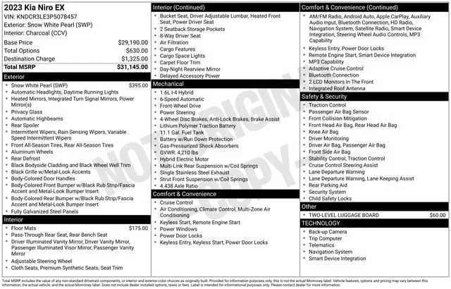 Certified Used 2023 White Kia EX image 33