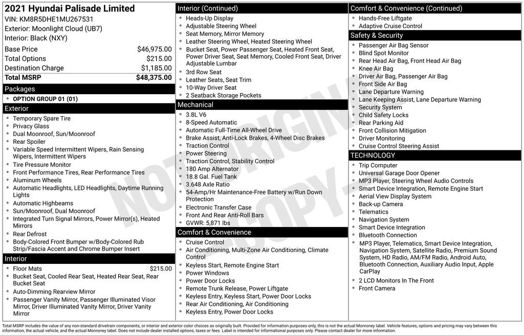 Certified Used 2021 White Hyundai Limited image 3