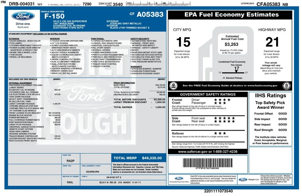 Used 2012 Sterling Gray Metallic Ford Lariat image 5