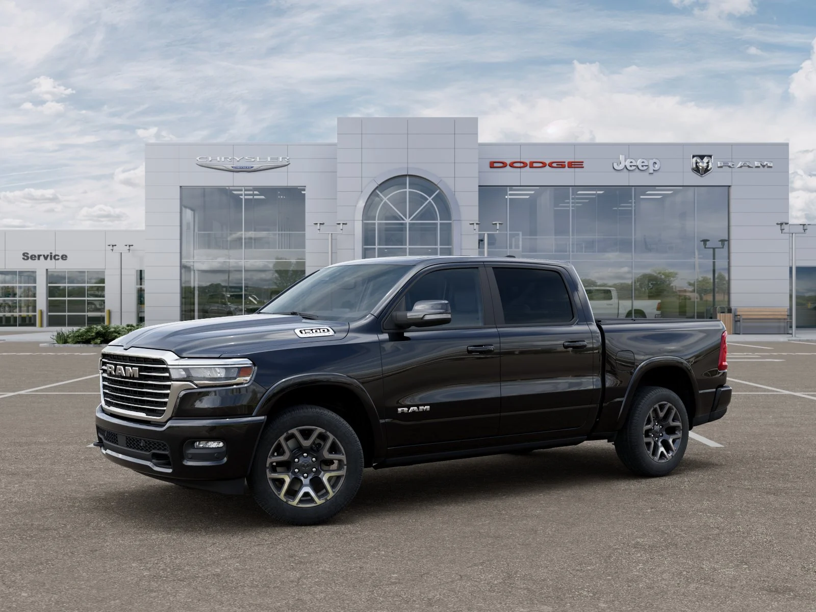 New 2027 Diamond Black Crystal Pearl-Coat Exterior Paint RAM Laramie image 28