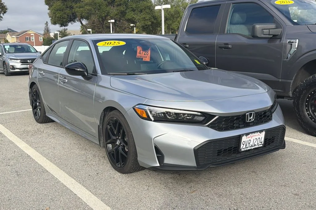 Certified Used 2025 Solar Silver Metallic Honda Sport image 2