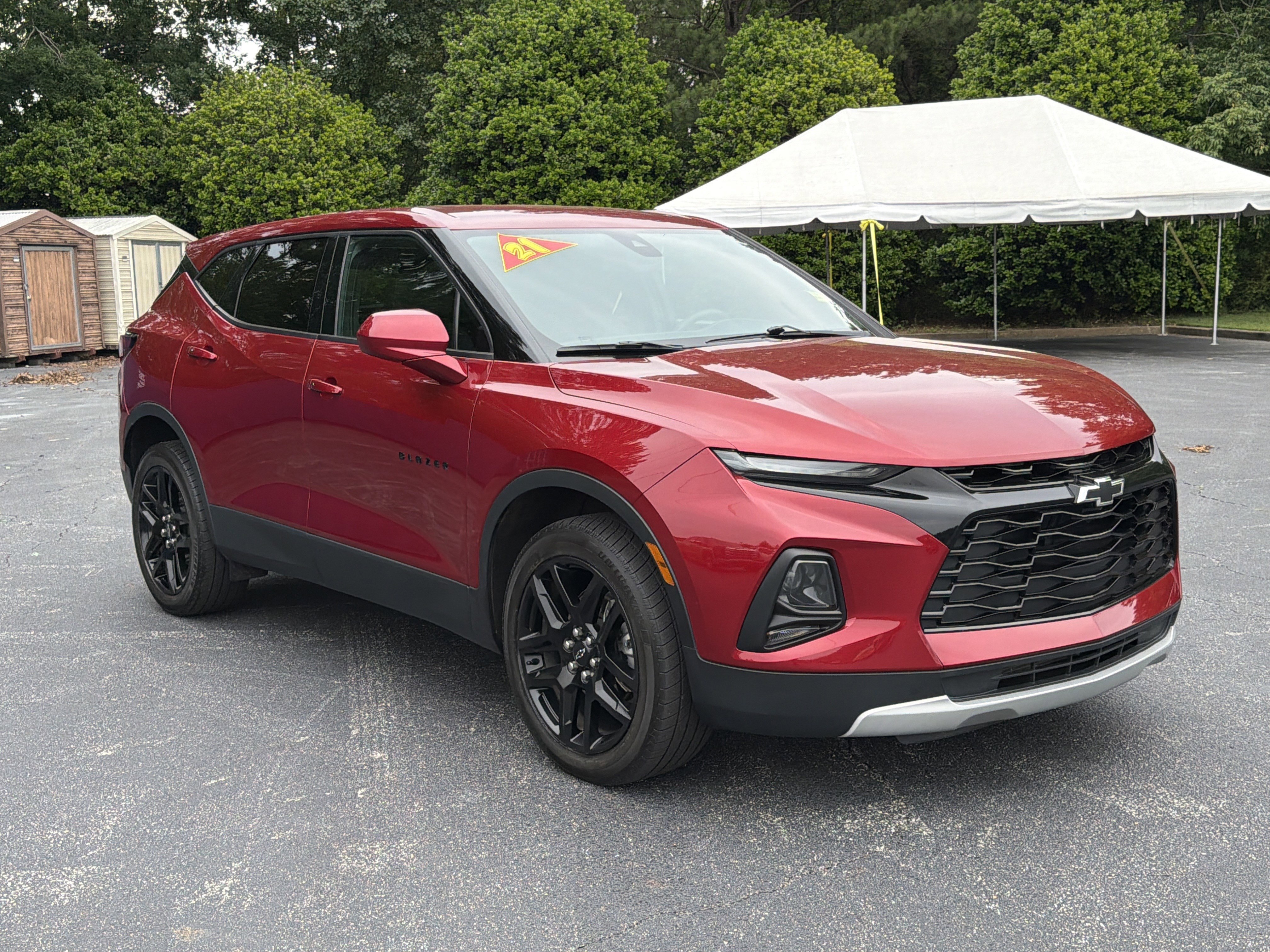 Used 2021 CHERRY RED TINTCOAT Chevrolet LT image 3
