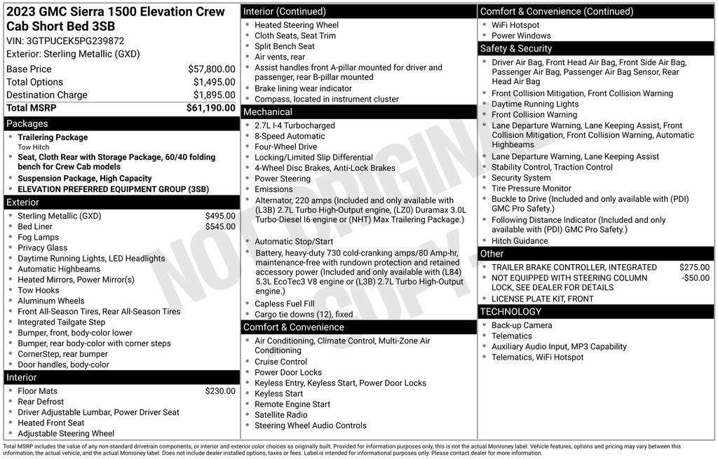 Used 2023 Sterling Metallic GMC Elevation image 47