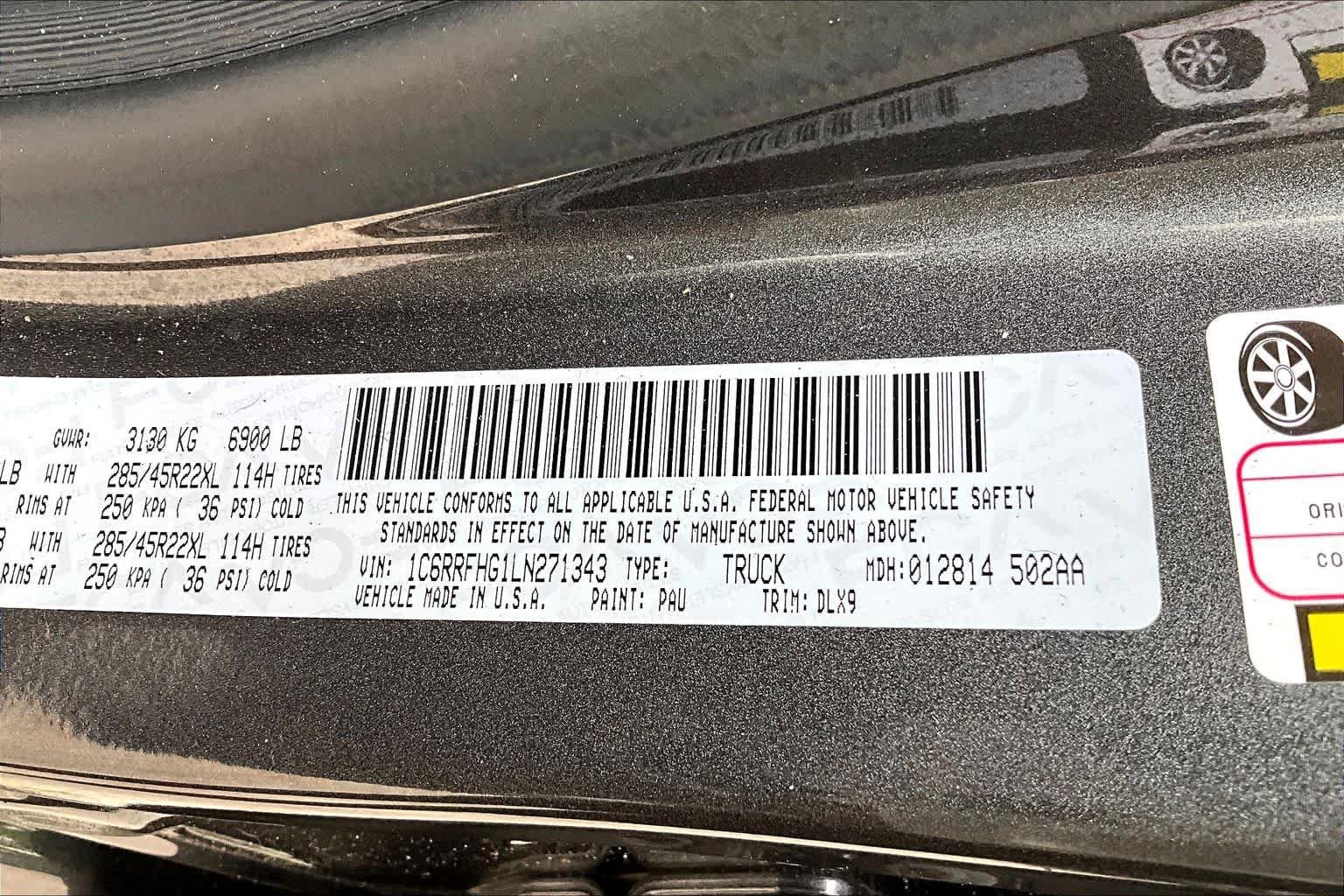 Used 2020 Granite Crystal Clearcoat Metallic Ram Limited image 34