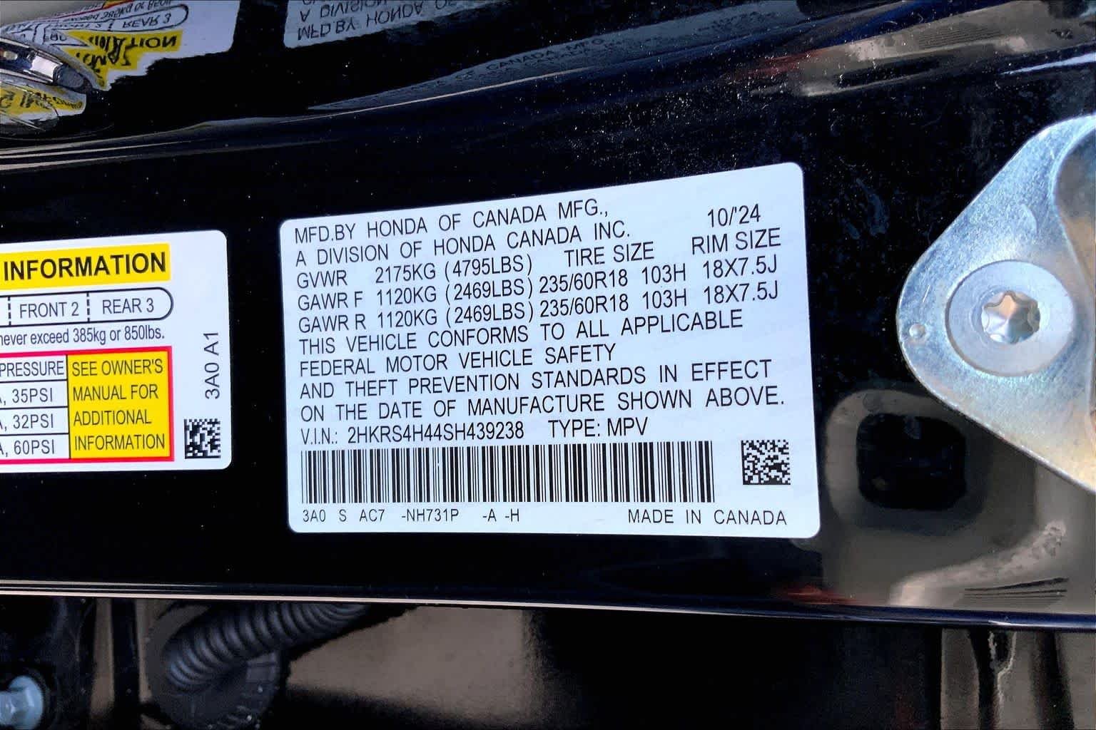 Certified Used 2025 Crystal Black Pearl Honda EX image 34