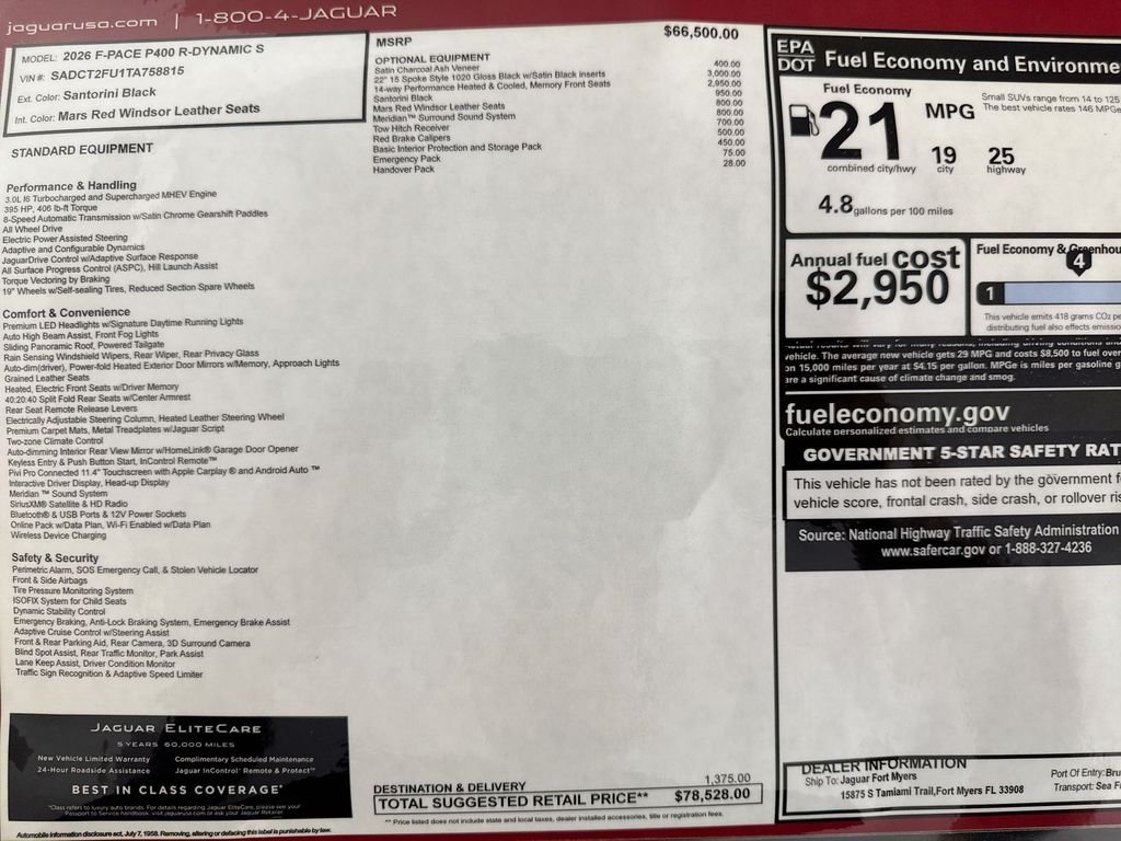 2026 Jaguar F-Pace R-Dynamic S - Photo 24