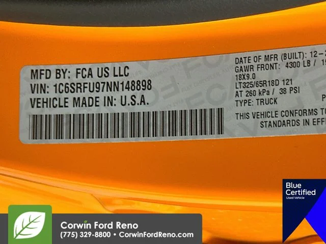 Certified Used 2022 Ignition Orange Clearcoat Ram TRX image 39