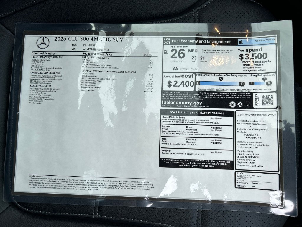 New 2026 Black Mercedes-Benz GLC 300 image 72