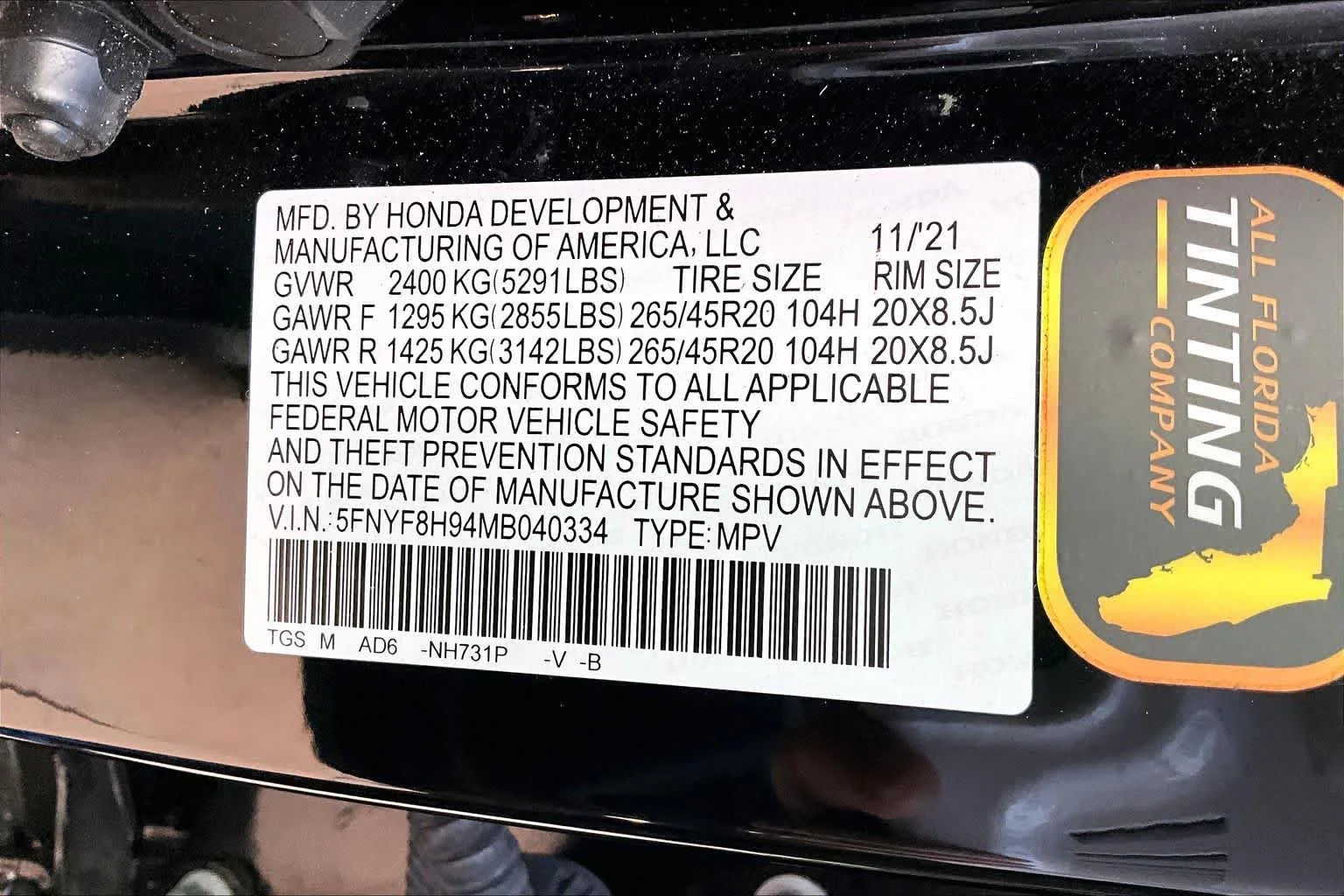 Used 2021 Crystal Black Pearl Honda Touring image 34