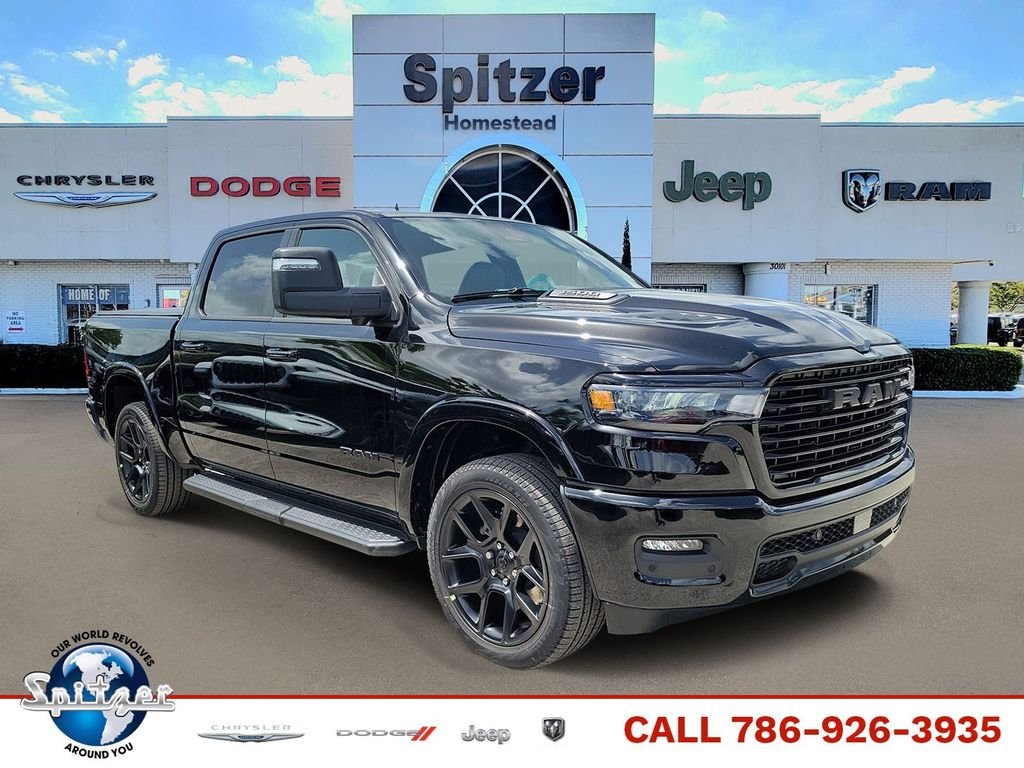 New 2026 Diamond Black Crystal Pearl-Coat Exterior Paint RAM Laramie image 1