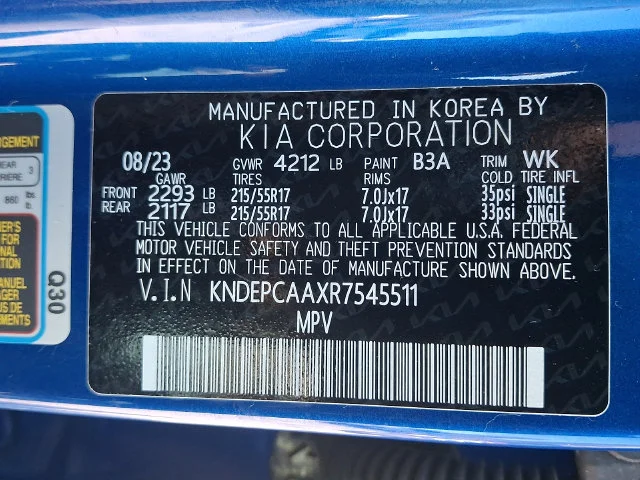 Used 2024 Blue Kia LX image 27