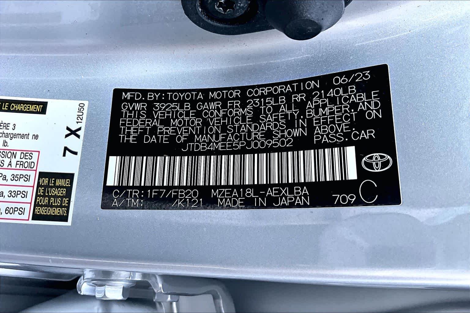 Certified Used 2023 Classic Silver Metallic Toyota LE image 33