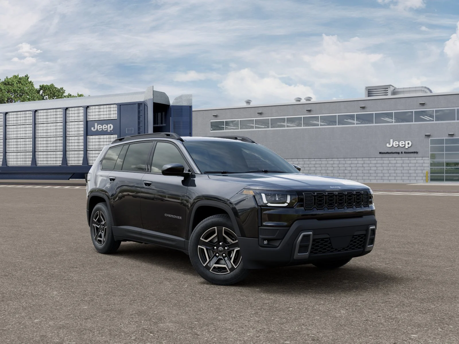 New 2026 Diamond Black Crystal Pearl-Coat Exterior Paint Jeep Laredo image 3