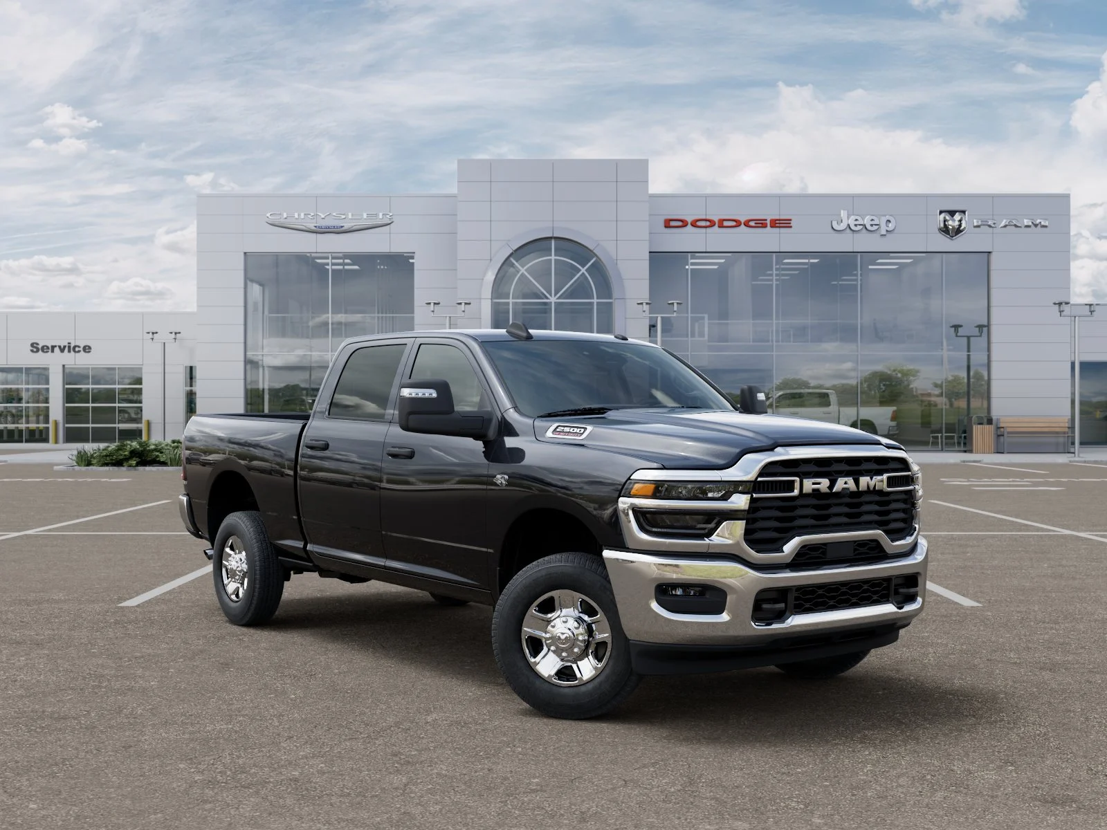 New 2027 Diamond Black Crystal Pearl-Coat Exterior Paint RAM Tradesman image 38