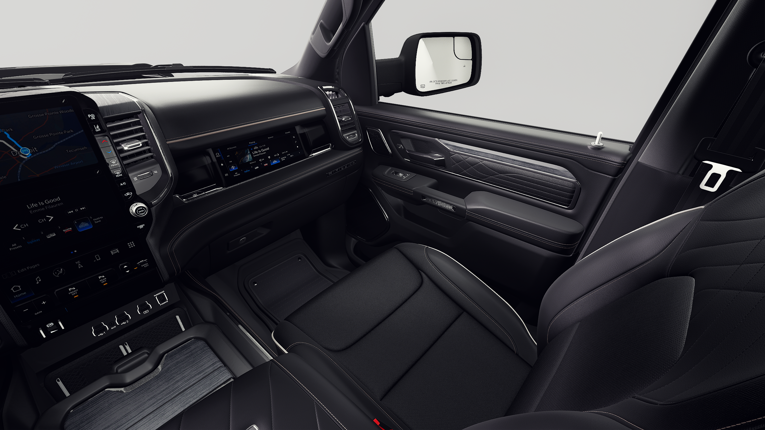 New 2027 Diamond Black Crystal Pearl-Coat Exterior Paint Ram Limited image 7
