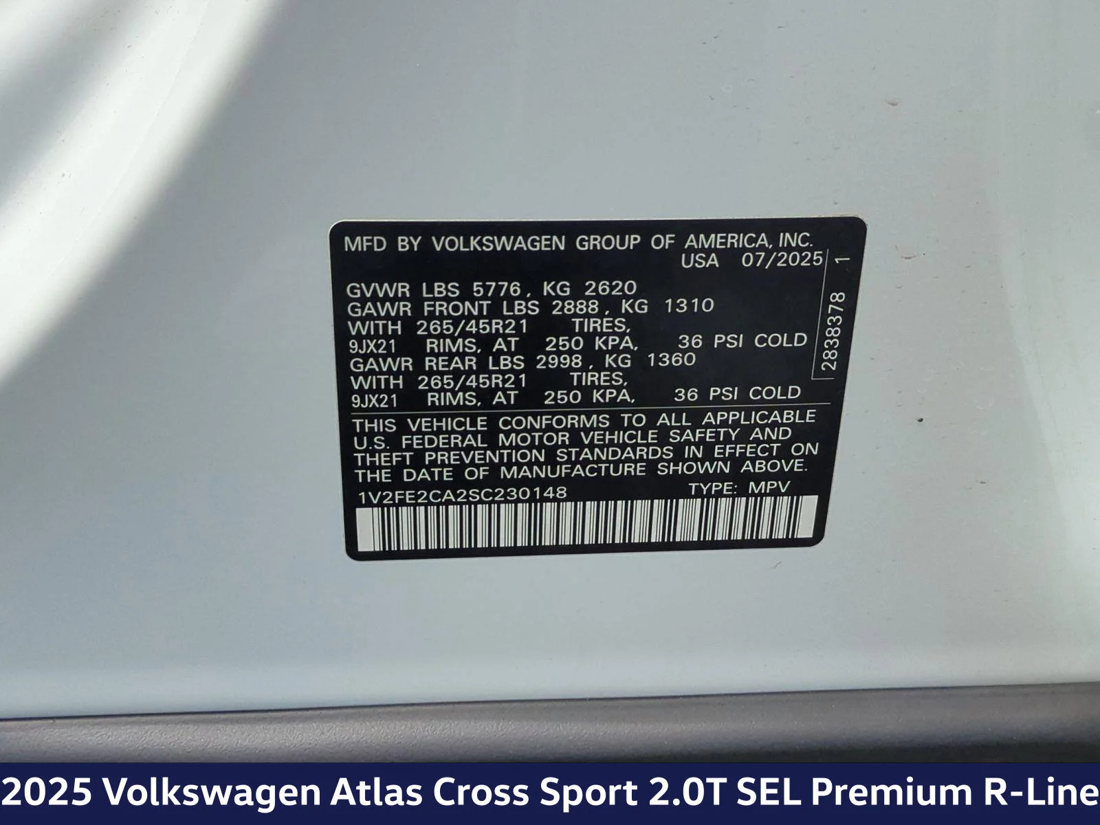 Used 2025 White/off-white Volkswagen 2.0T SEL Premium R-Line image 24